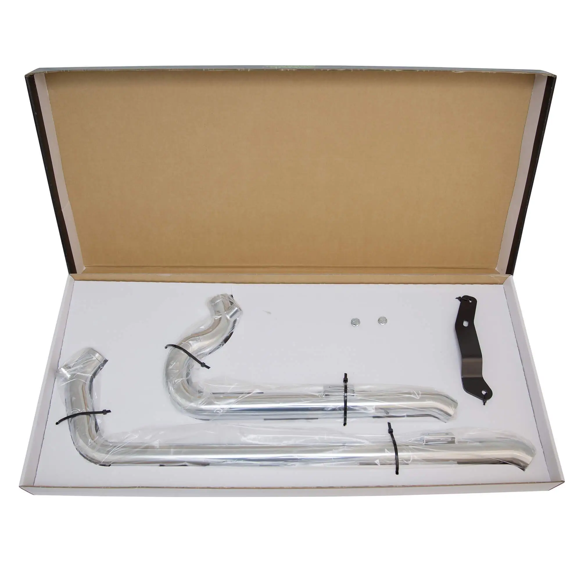 Lowbrow Customs Shotgun Exhaust Pipes 2004-21 Harley-Davidson Sportster XL Chrome - Image 2