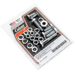 Colony #2719-22 Exhaust System Mounting Bolt Kit Chrome Harley Knucklehead Panhead 1941-57
