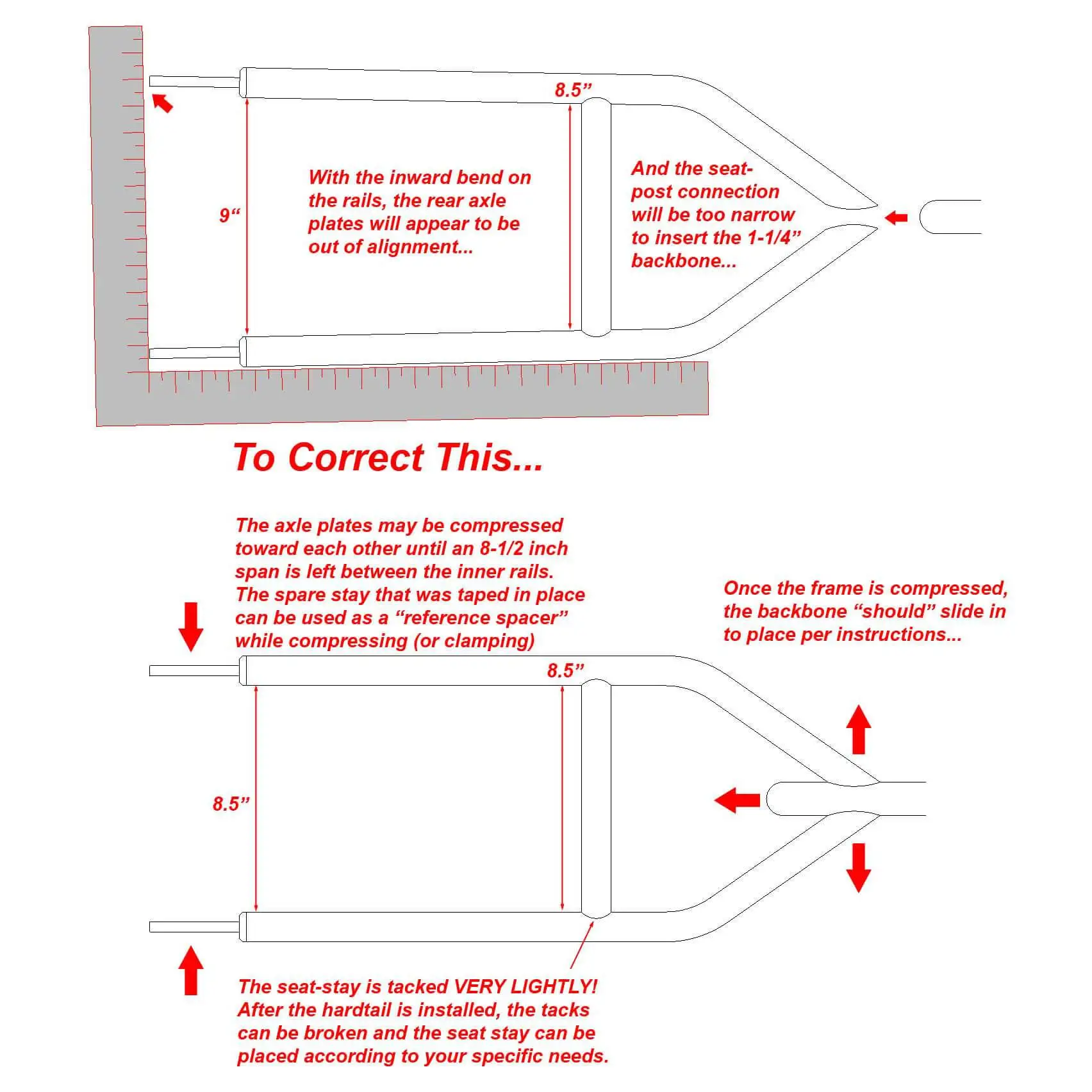 Voodoo Vintage Fabrication Harley Davidson Ironhead Sportster 1964 - 1981 Hardtail Rear Frame Section MK52 - Image 13