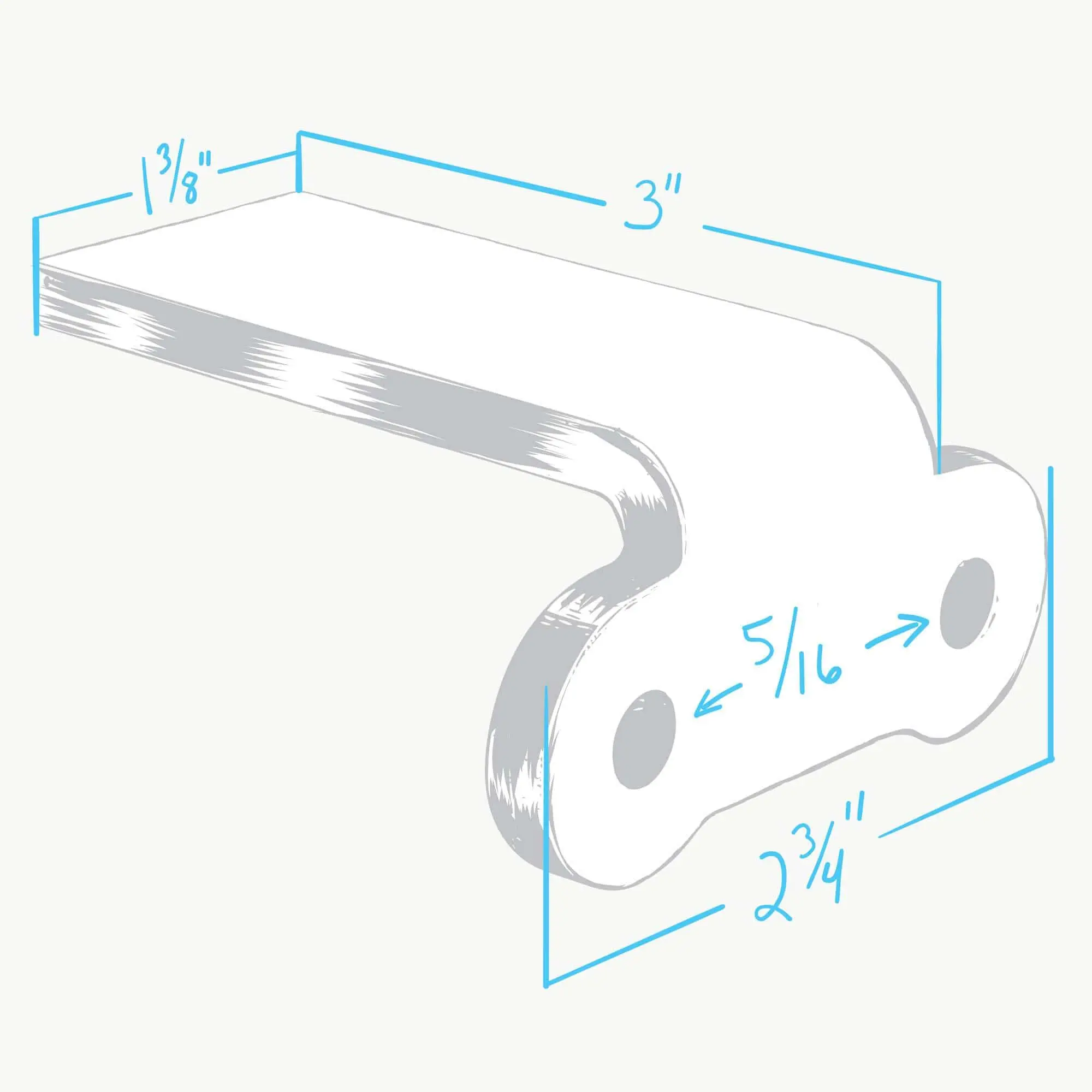 Lowbrow Customs Weld-On Upper Fender Mount Tab For Flat And Trailer Motorcycle Fenders - Image 3