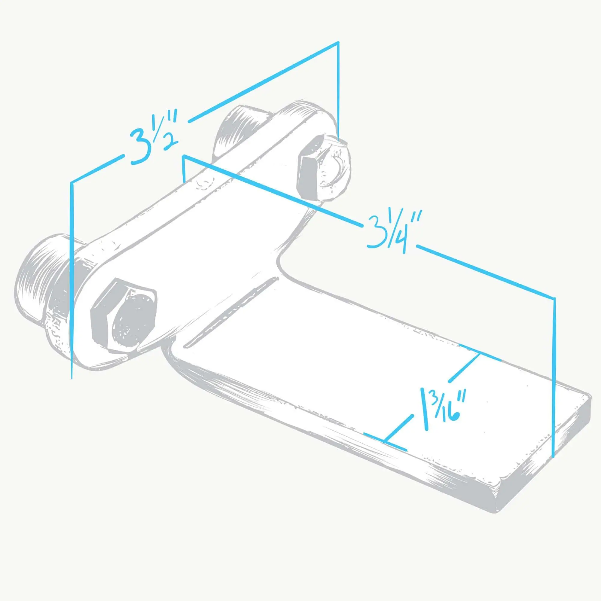 Lowbrow Customs Weld-On Upper Fender Mount Tab For Curved And Ribbed Motorcycle Fenders - Image 4