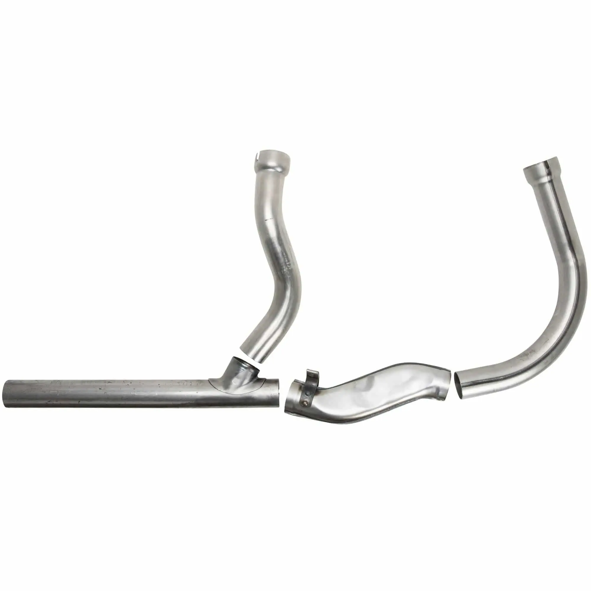 Gasbox Exhaust Pipe Set 1958-1964 Harley-Davidson Swingarm Panhead FL FLH 74 Ci - Bare Steel