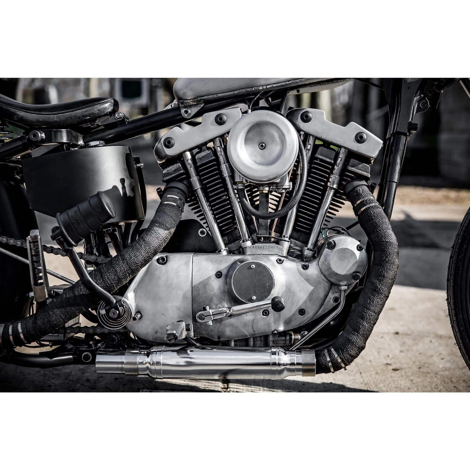 Gasbox Shorty Exhaust Muffler 1958-1961 Harley-Davidson Sportster Models - Chrome OEM # 65230-58 - Image 8