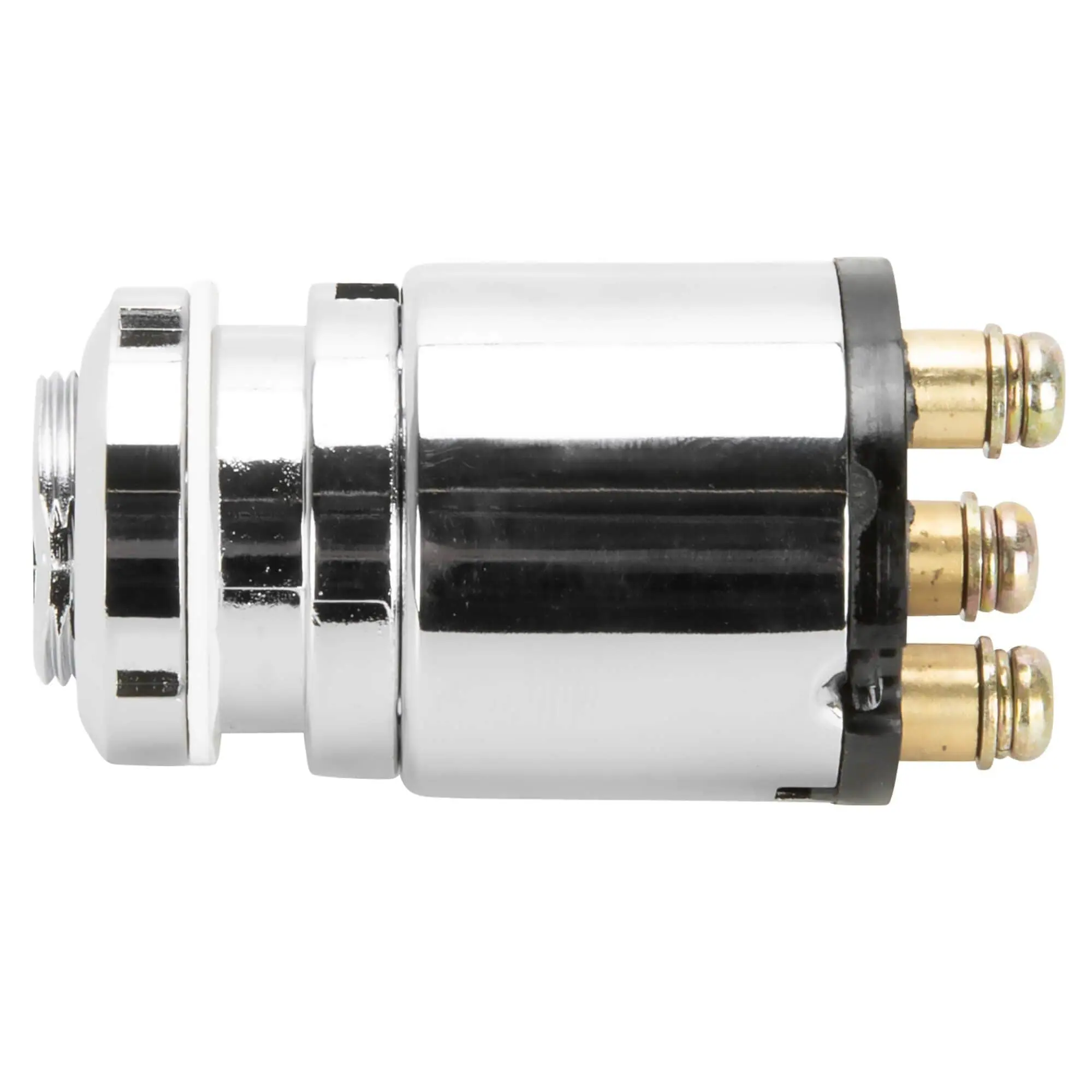 Cycle Standard 3 Position Ignition Key Switch Replaces Harley-Davidson OEM #71425-77 - Chrome Body / Chrome Bezel - Image 3