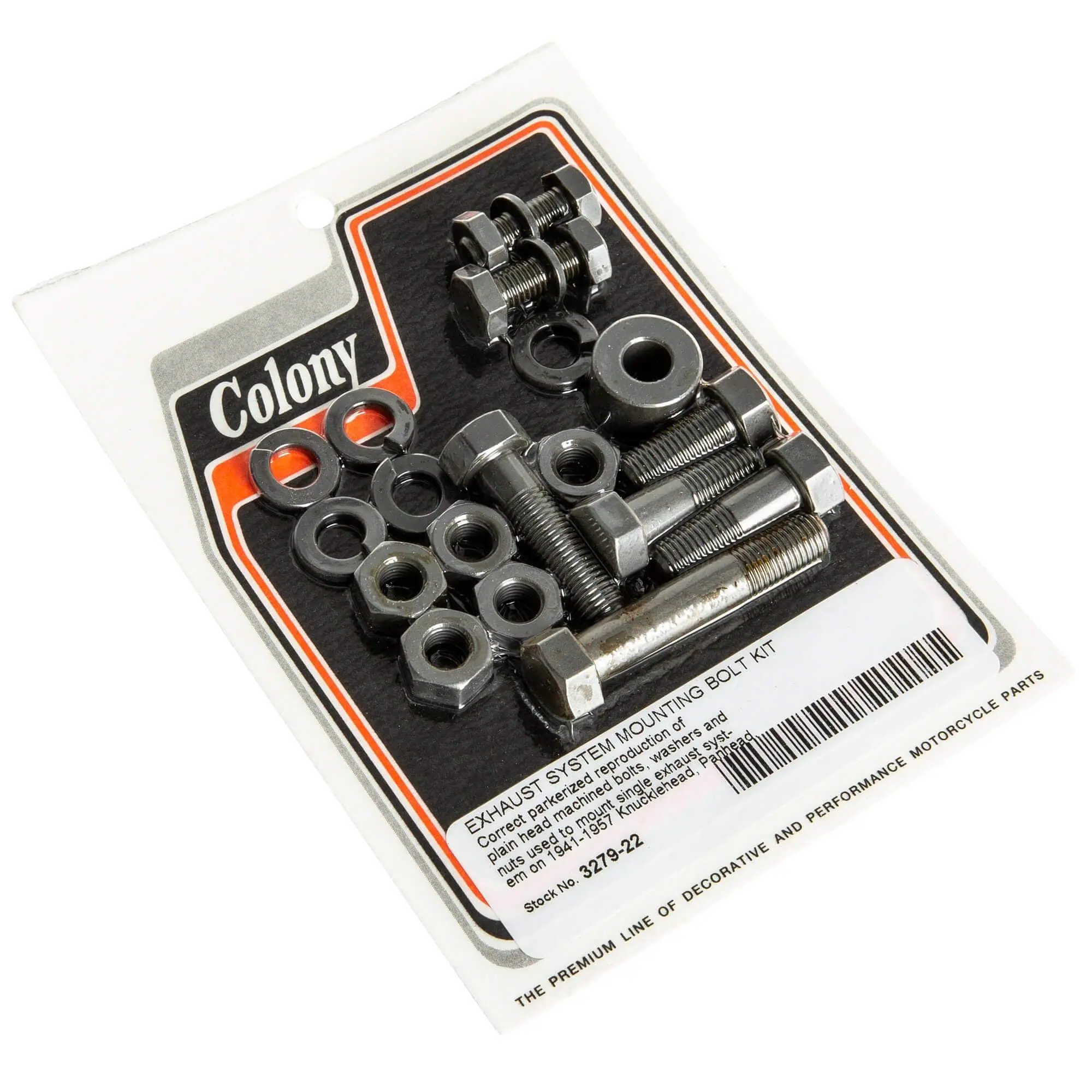Colony 3279-22 Parkerized Exhaust System Mounting Kit 1941 - 1947 Harley-Davidson Knucklehead Panhead Big Twins