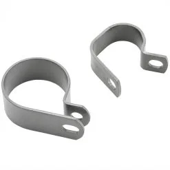 Gasbox Front Pipe To Frame Clamp Set For 1958 - 1969 Harley-Davidson FL Models - Parkerized - OEM # 65513-58, 65512-37A