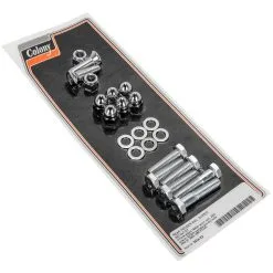 Colony #3534-22 Rear Fender Rail Screw And Chrome Plated Acorn Nut Kit 1980-86 Harley-Davidson FXWG