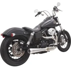 Bassani Xhaust Road Rage 3 High Horsepower 2 Into 1 Exhaust System - Stainless - 1991 - 2017 Harley-Davidson Dynas