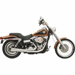 Bassani Xhaust Road Rage Short 2 Into 1 Exhaust System - Chrome - 2006-2017 Harley-Davidson Dynas