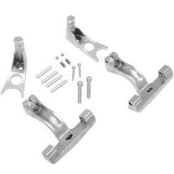 DRAG Specialties Passenger Floorboard Mount Kit - Chrome - 2000-17 Harley-Davidson FXST/C, FLST/C