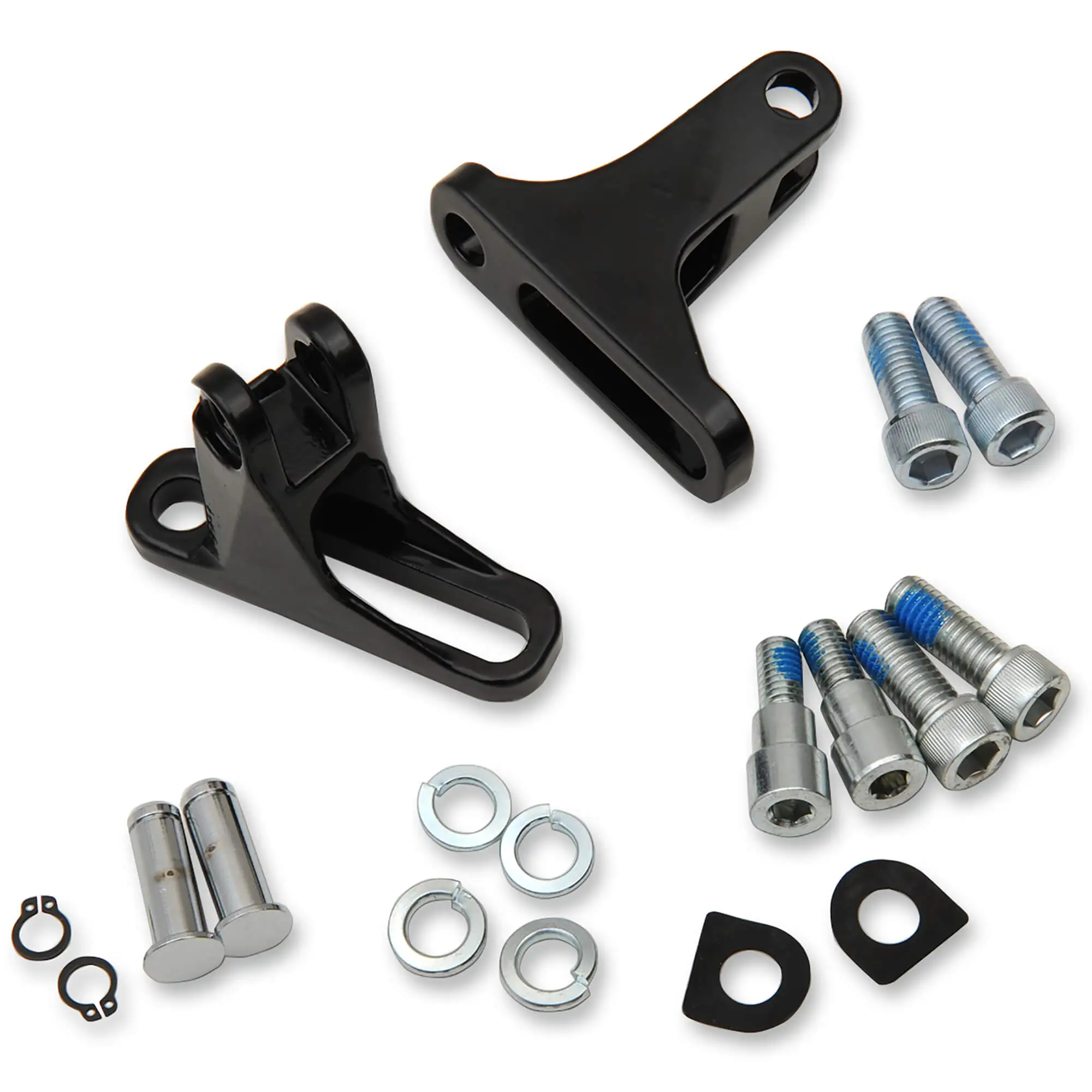 DRAG Specialties Short Passenger Footpeg Mounting Kit - Black - 1993-21 Harley-Davidson FLT/_FLHT/_FLHX/_FLHR/_FLTR