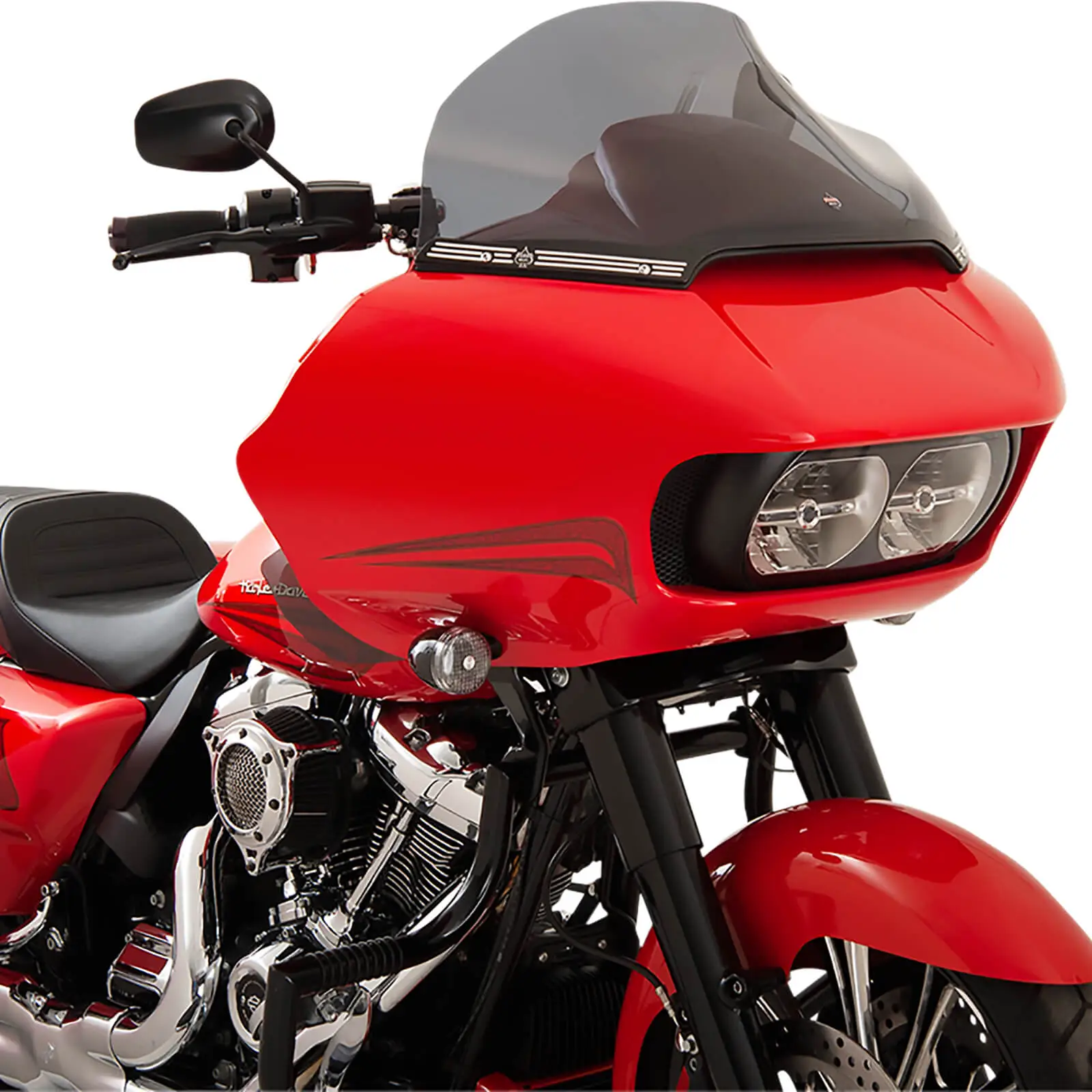 Klock Werks Sport Flare Windshield - 14 Inch - Dark Smoke - 2015-Up Harley-Davidson FLTR Models - Image 2