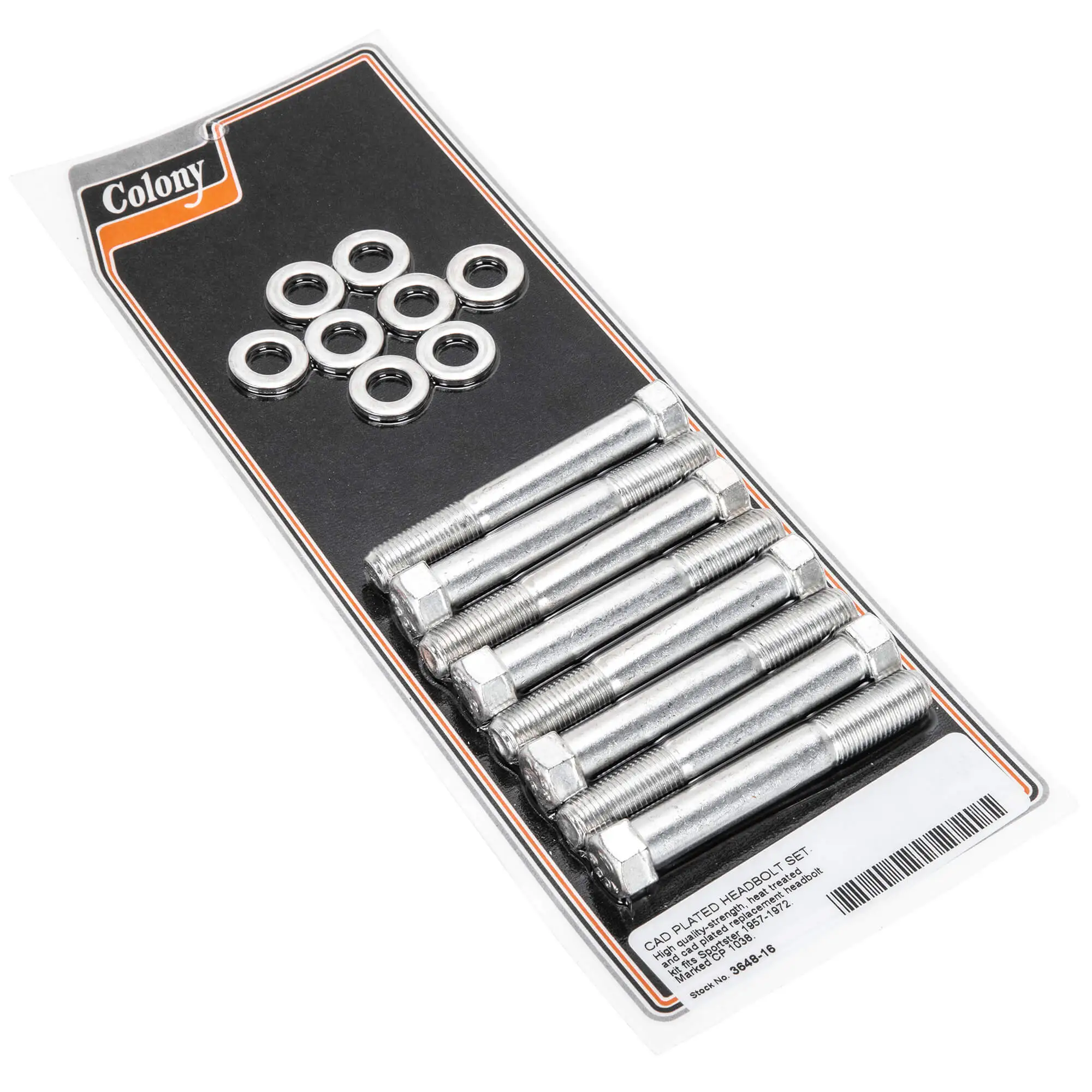 Colony #3648-16 CAD Plated Headbolt Set 1957-72 Harley-Davidson Sportster XL