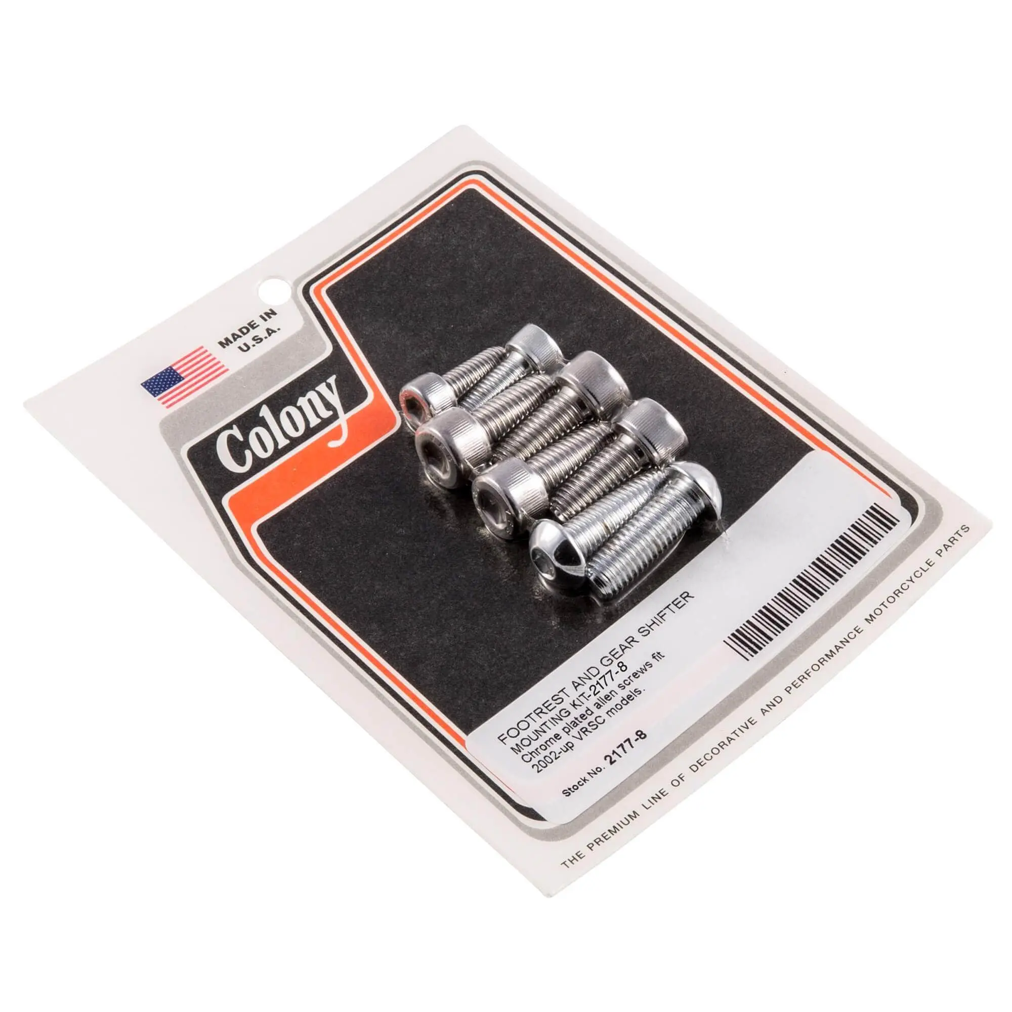 Colony #2177-8 Footrest And Gear Shifter Mounting Kit Chrome Allen Harley VRSC 2002-up