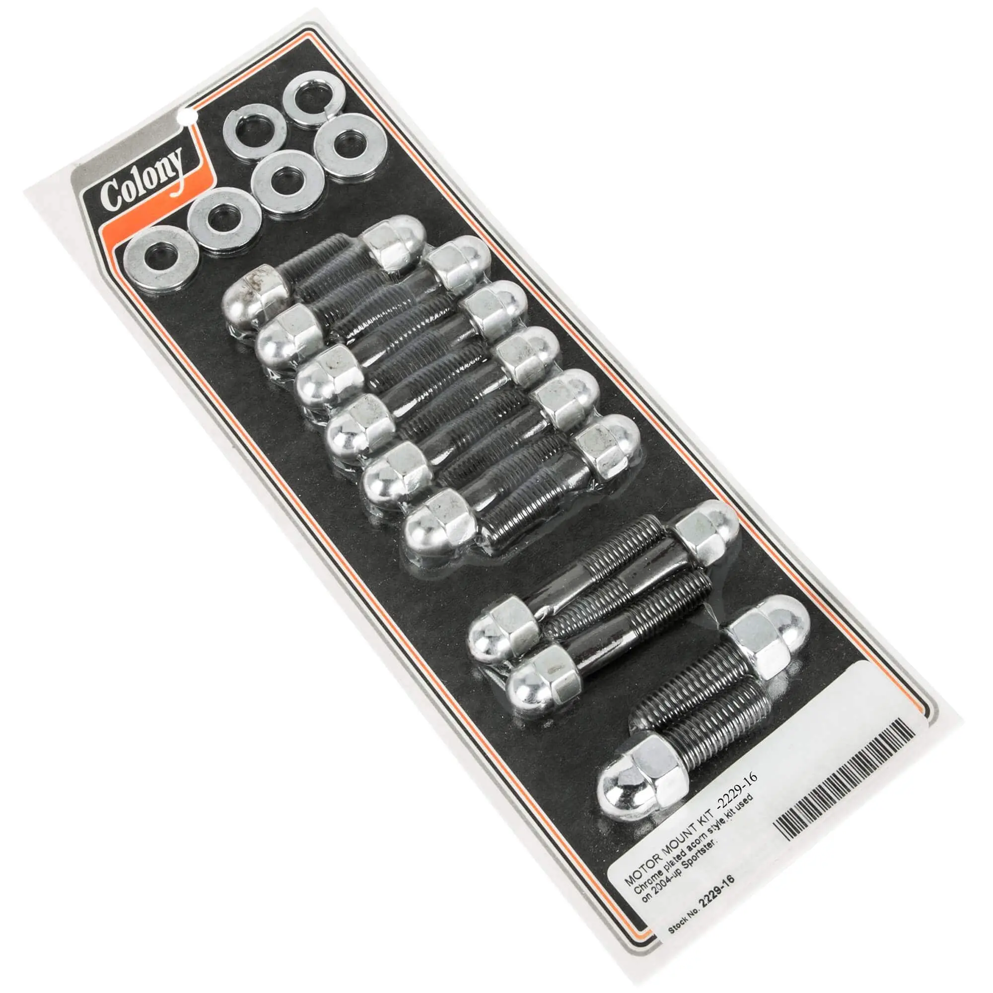 Colony #2229-16 Motor Mount Kit Chrome Acorn Harley Sportster 04-up