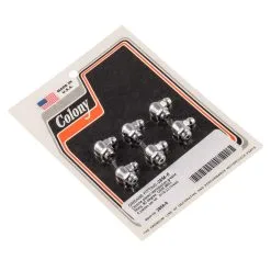 Colony #2856-6 Grease Fitting Chrome Plated OEM 9853 90 Degree Harley 6 Pack