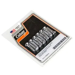 Colony #8149-12 Timing Cover Screw Kit Chrome Plated Fits 1936-69 Harley Davidson Big Twins