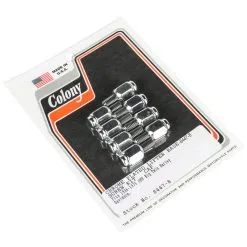 Colony #8447-8 Lifter Base Chrome Cap Screw Kit Harley Big Twin 1936-75 Panhead Shovelhead