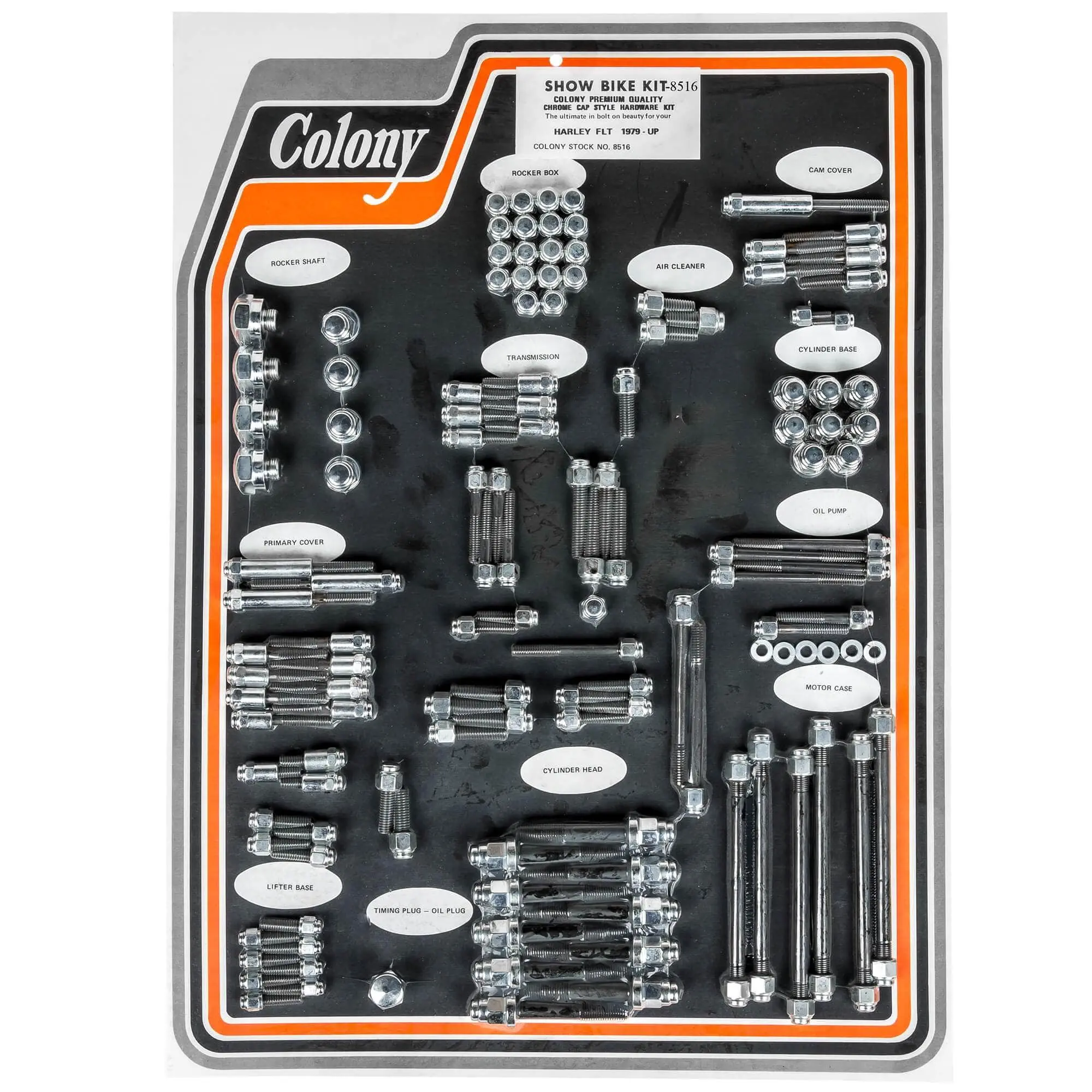 Colony #8516 Complete Show Bike Kit Chrome Cap Style Hardware Harley 79-84 FLT