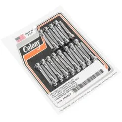 Colony #8736-24-P Valve Cover Screw Kit Smooth Chrome Allen Harley Panhead