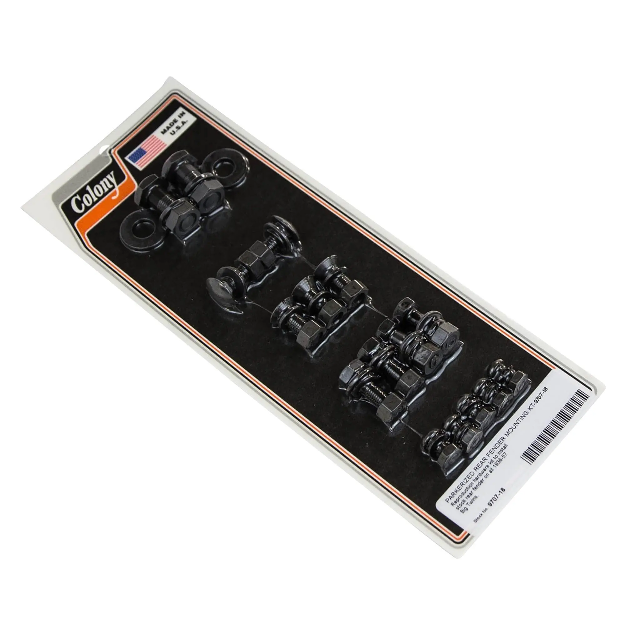 Colony #9707-18 Rear Fender Mounting Kit Parkerized Harley Big Twin 36-57