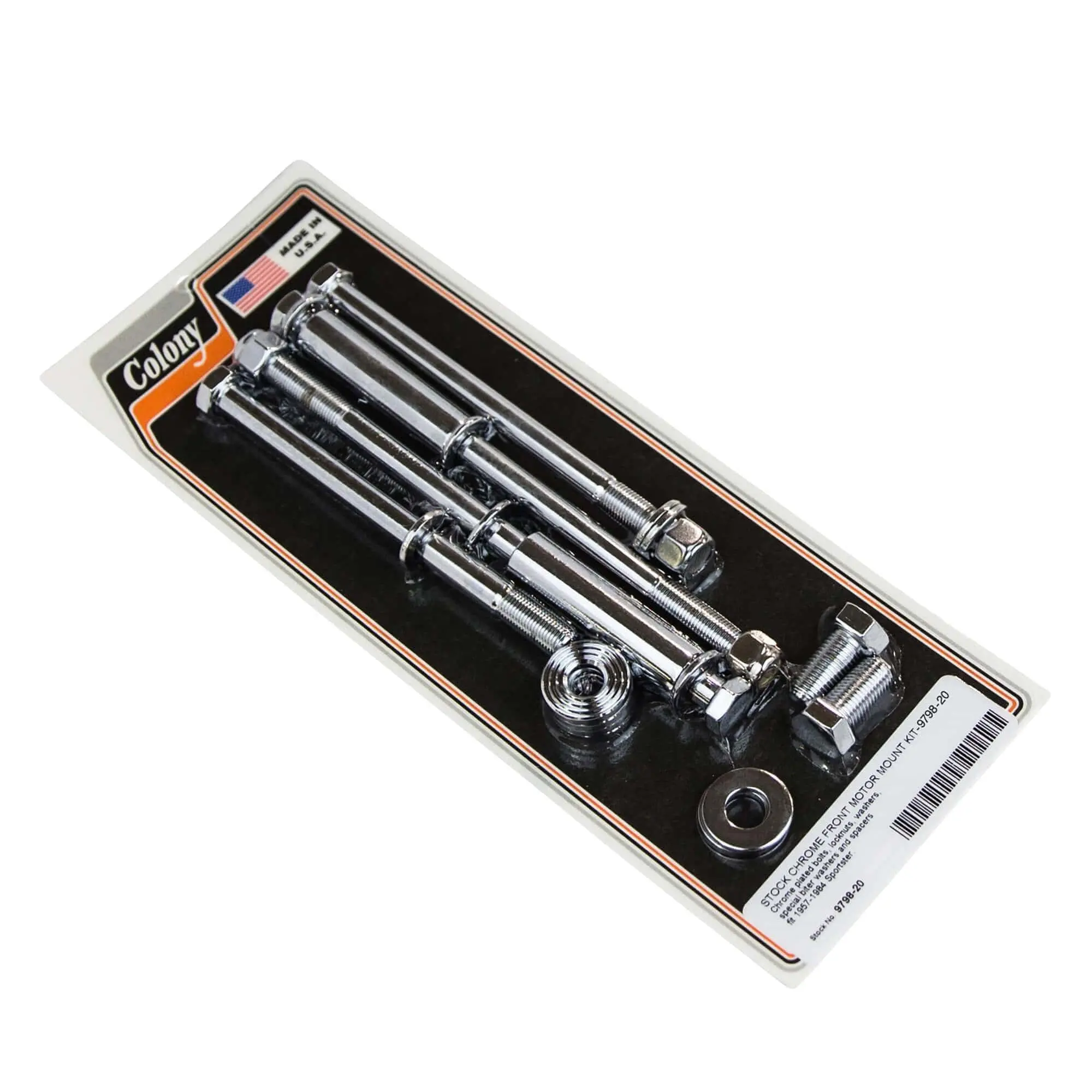 Colony #9798-20 Front Motor Mount Kit Stock Chrome Harley Sportster 1957-84