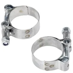 Cycle Standard Stainless Steel Exhaust Clamps 1-1/2 Inch - Made In The USA