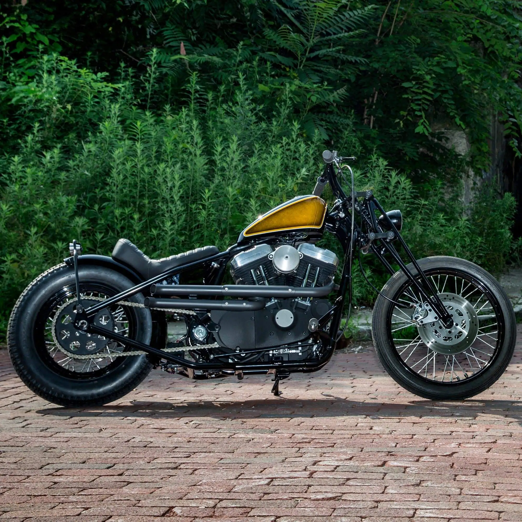 Lowbrow Customs Shotgun Exhaust Pipes 2004-21 Harley-Davidson Sportster XL Chrome - Image 14